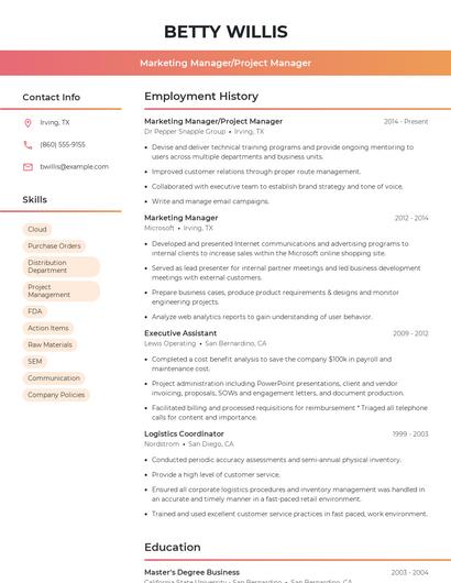 Resume example 3