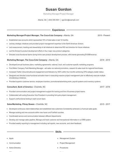 Resume example 1