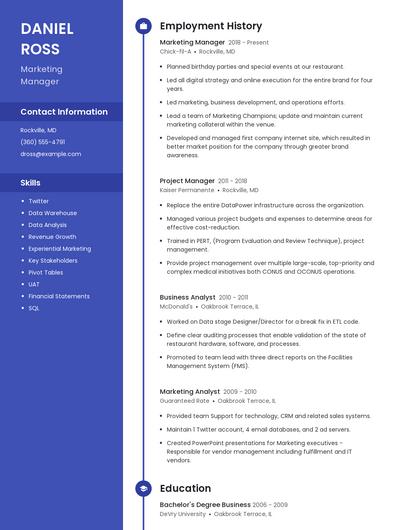 Resume example 5