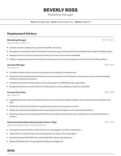 Resume example 2