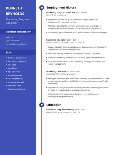 Marketing Program Specialist Resume