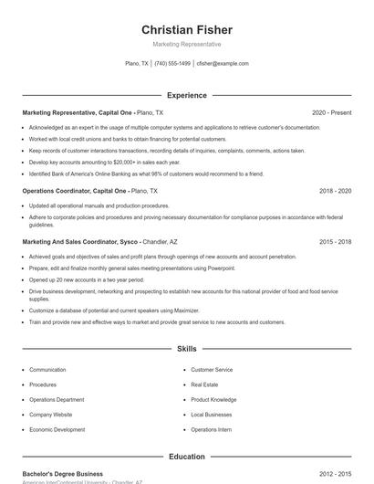 Resume example 1
