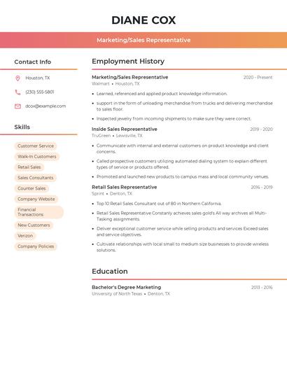 Resume example 3