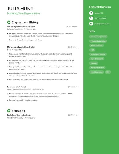 Resume example 4