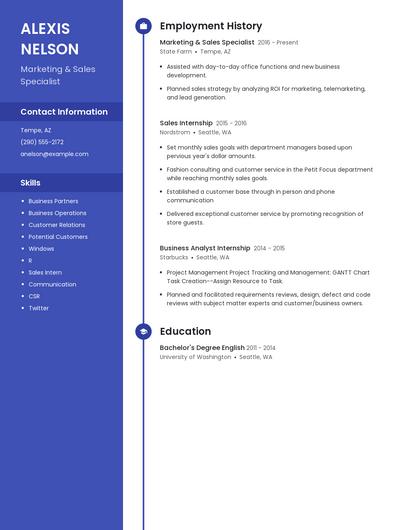 Resume example 5