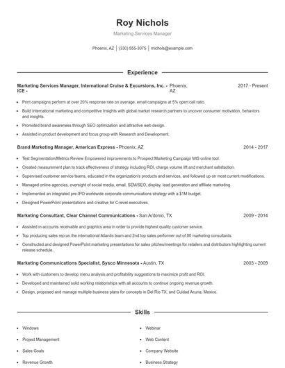 Resume example 1