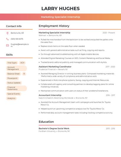 Resume example 3