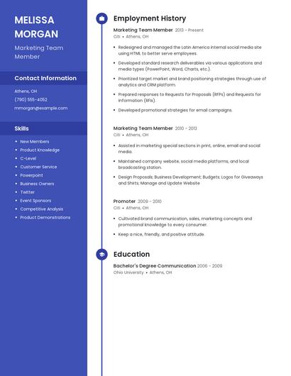 Resume example 5