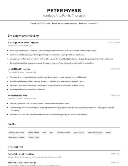 Resume example 2