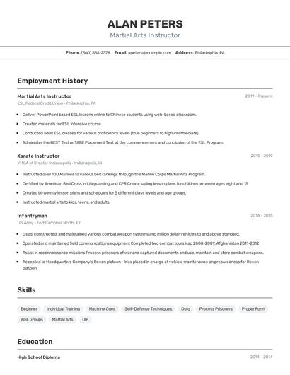 Resume example 2