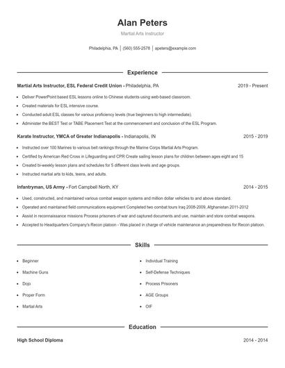 Resume example 1