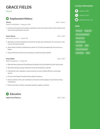 Resume example 5