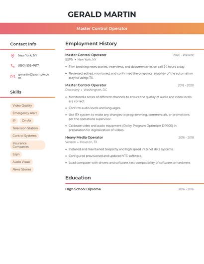 Resume example 3