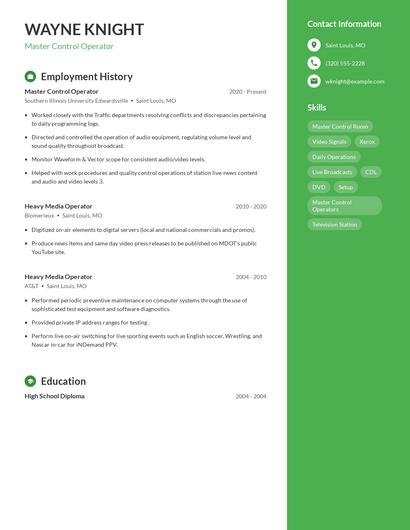 Resume example 5