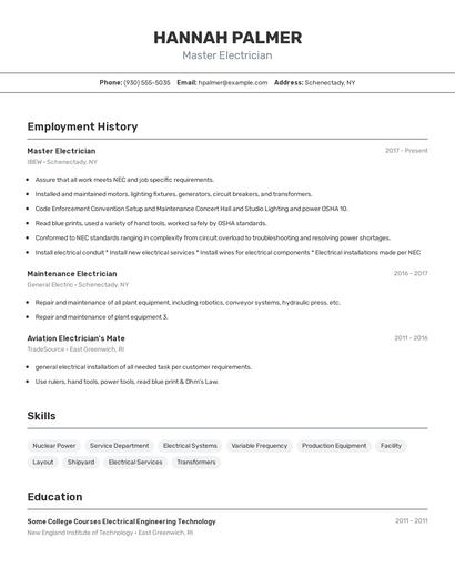 Resume example 2