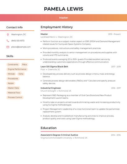 Resume example 3