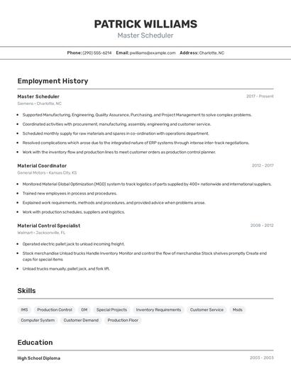 Resume example 2