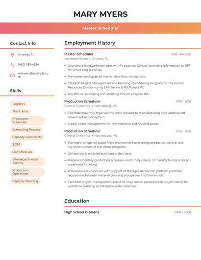 Resume example 3