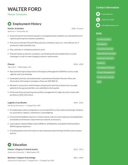 Resume example 4