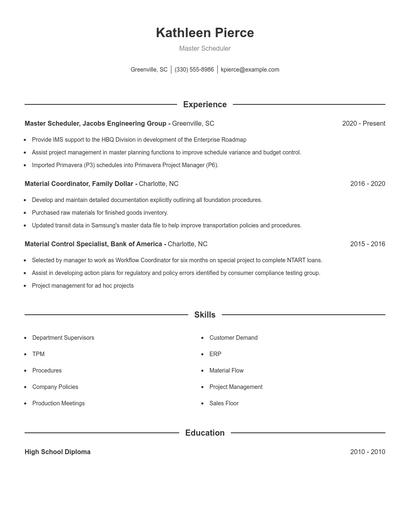 Resume example 1