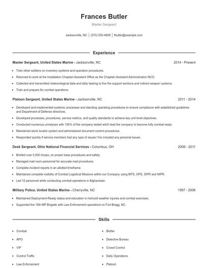 Resume example 1