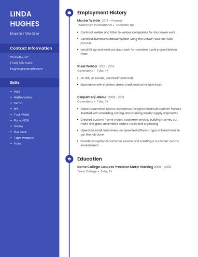 Master Welder Resume