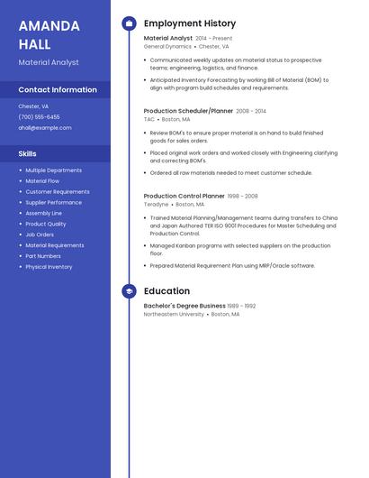 Resume example 5