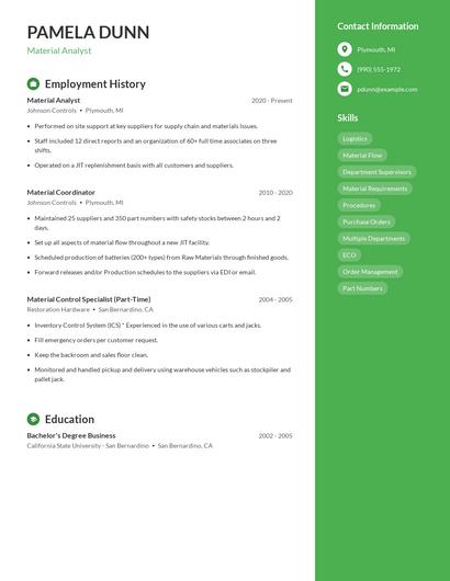 Resume example 4