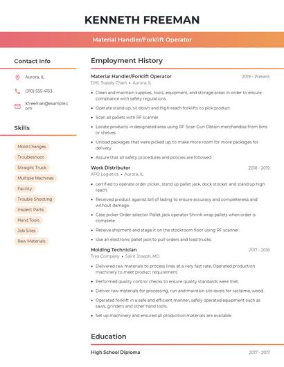 Resume example 3