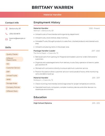 Resume example 3