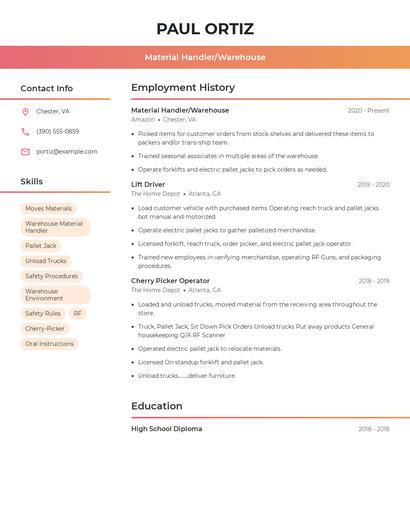 Resume example 3