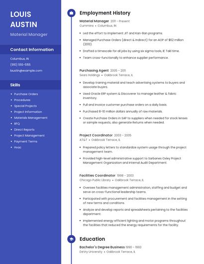 Resume example 4