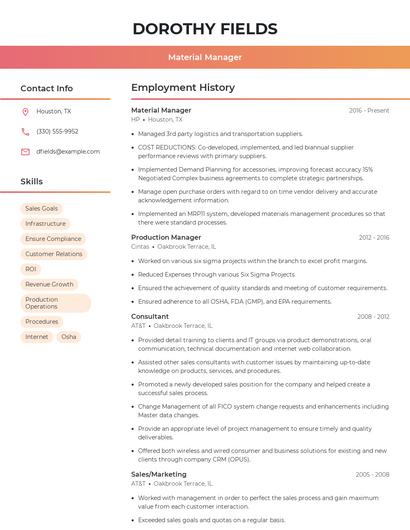 Resume example 3