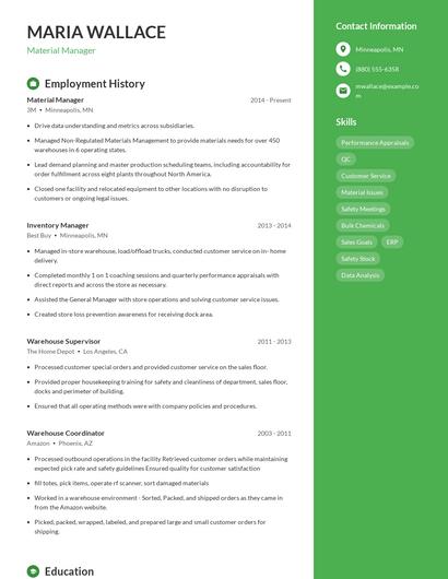 Resume example 5