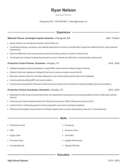 Resume example 1