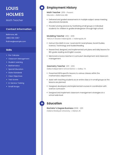 Resume example 4
