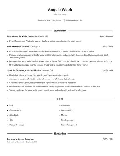 Resume example 1