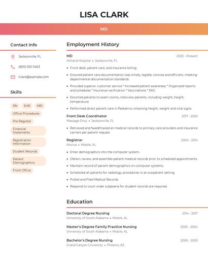 Resume example 3