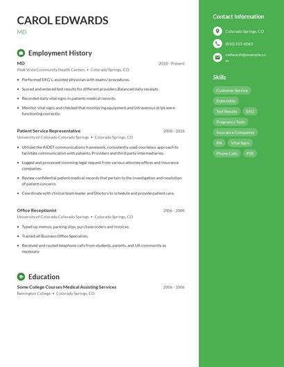 Resume example 4