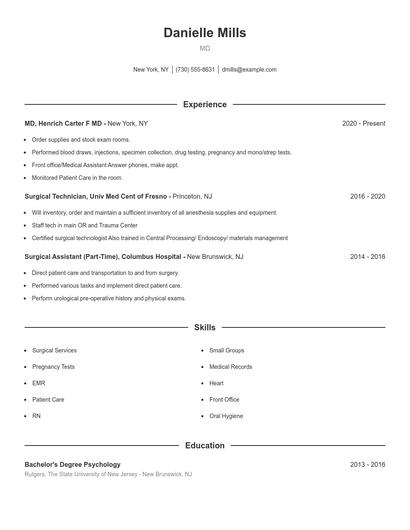 Resume example 1