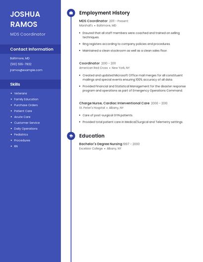 MDS Coordinator Resume