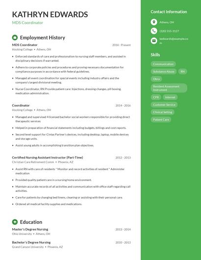 Resume example 4
