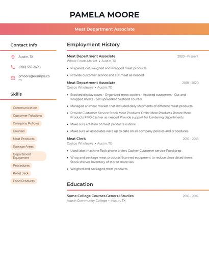 Resume example 3