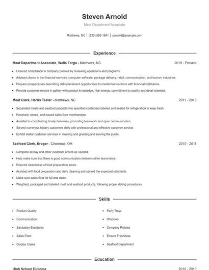 Resume example 1