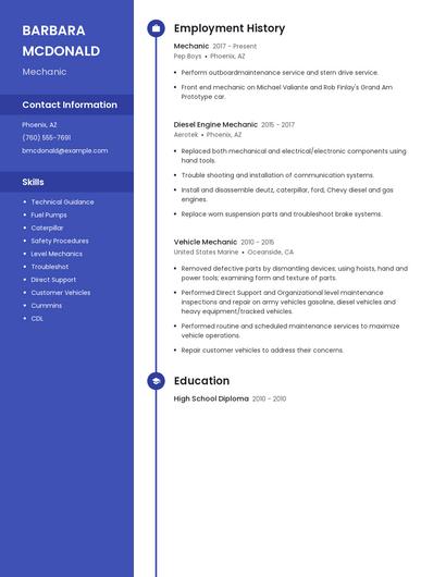 Resume example 5