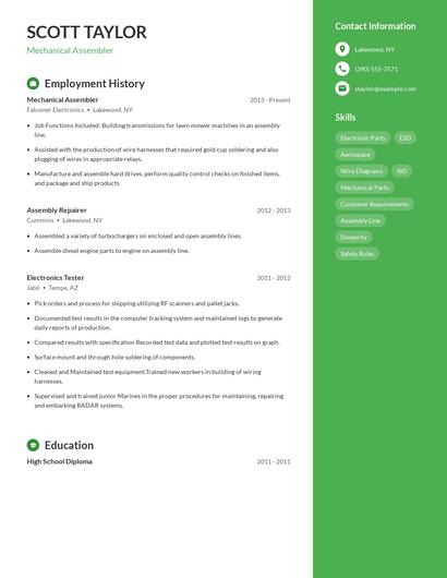 Resume example 4