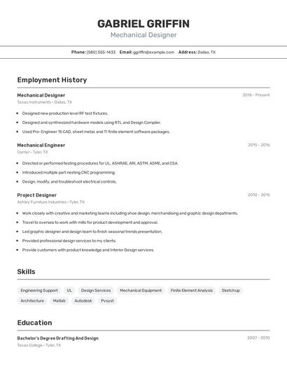 Resume example 2