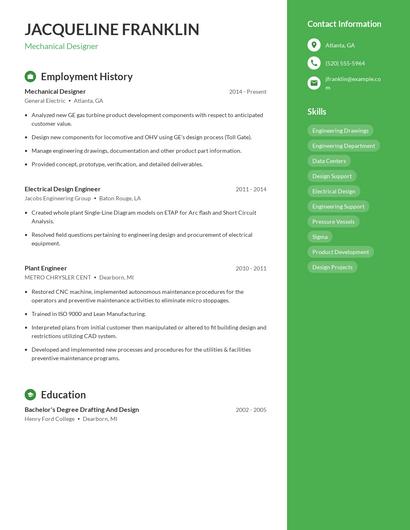 Resume example 5