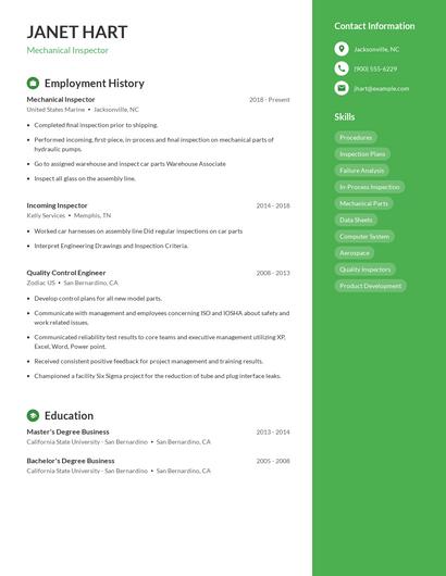 Resume example 4