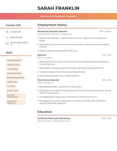 Resume example 3